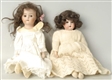 LOT OF 2: SMALL BISQUE HEAD DOLLS.                