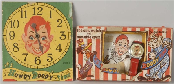 LOT OF 2: HOWDY DOODY MOVING EYE WRISTWATCHES.    