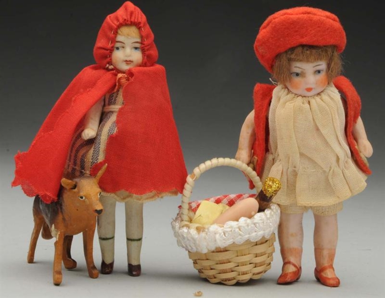 LOT OF GERMAN ALL-BISQUE DOLLS.                   