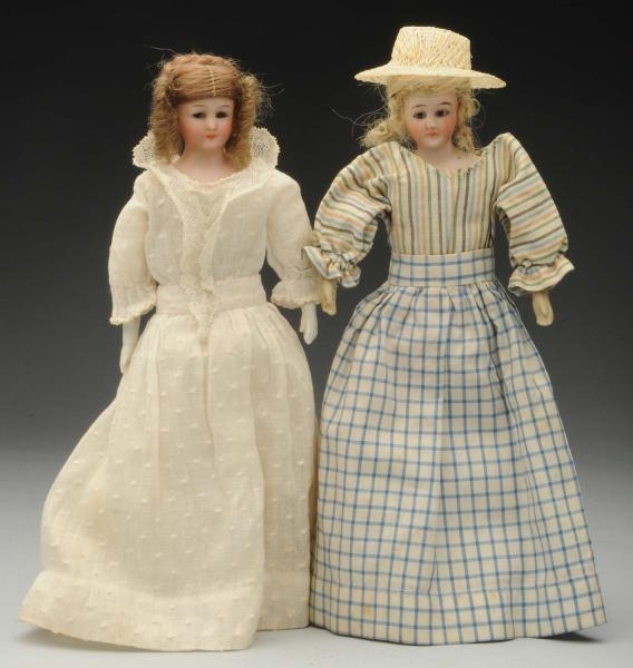 LOVELY PAIR OF DOLL HOUSE LADIES.                 