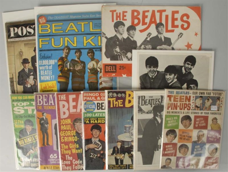 LOT OF 11: 1960S BEATLES PAPER ITEMS.             