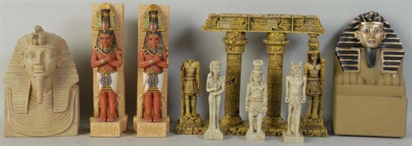 LOT OF 8: EGYPTIAN BACKGROUND SCENERY PIECES.     