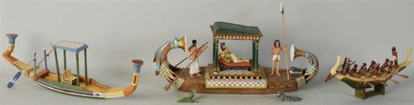 LOT OF 3: EGYPTIAN BOATS.                         