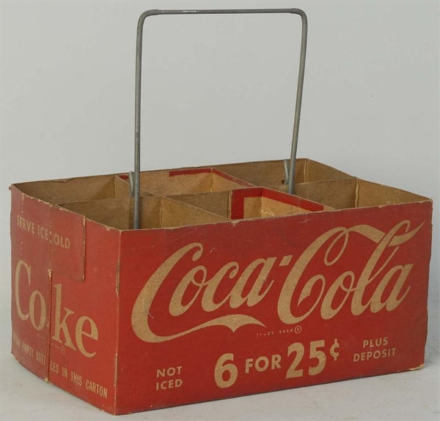 1940S COCA-COLA SIX-PACK CARRIER.                 