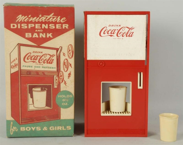 1960S COCA-COLA DISPENSER BANK & BOX.             