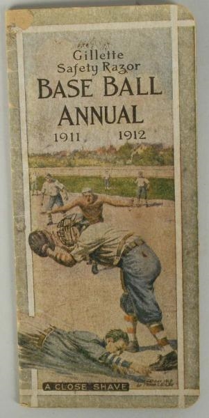 1911-12 GILLETTE RAZOR BASEBALL ANNUAL BOOKLET.   