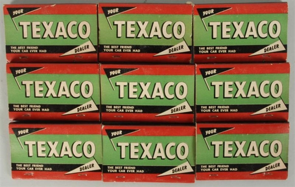 LOT OF 9: TEXACO DOUBLE MATCHBOOKS.               