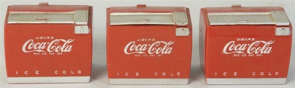 LOT OF 3: 1950S COCA-COLA MUSIC BOXES.            