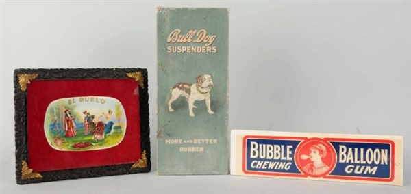 LOT OF 3: ASSORTED ADVERTISING PIECES.            