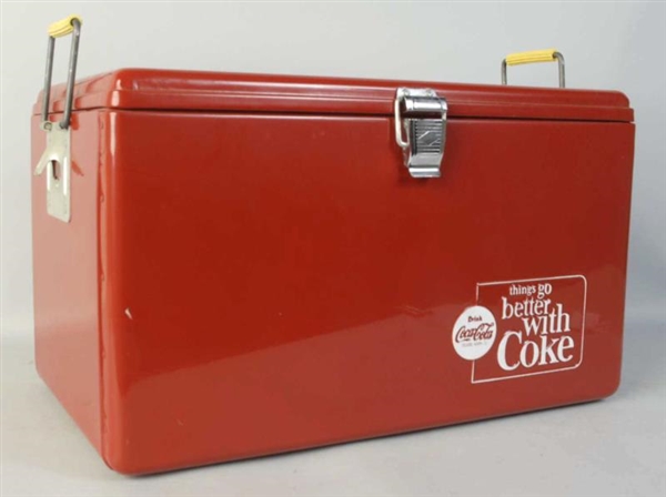 1960S COCA-COLA PICNIC COOLER.                    