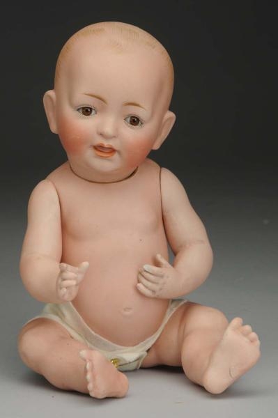 CUTE KESTNER ALL-BISQUE BABY DOLL.                