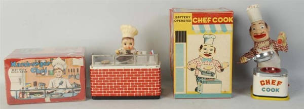 LOT OF 2: BATTERY-OPERATED CHEF TOYS.             