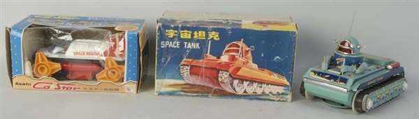 LOT OF 2: FOREIGN MADE BATTERY-OP SPACE VEHICLES. 