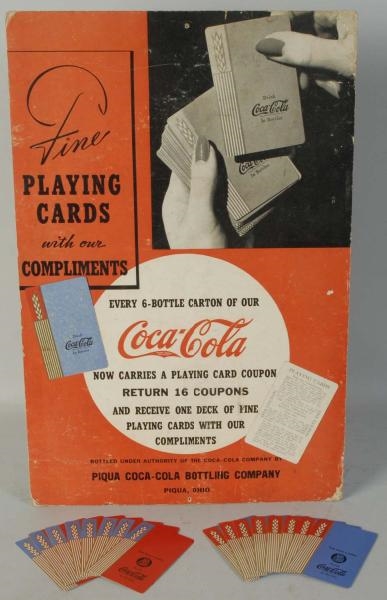 1930S COCA-COLA PLAYING CARDS PROMOTIONAL POSTER. 