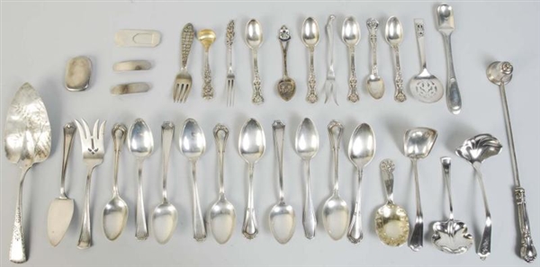 LOT OF 34: STERLING PIECES.                       