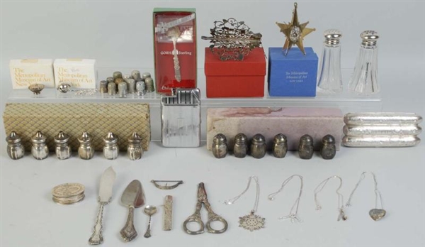 LOT OF MISCELLANEOUS STERLING & OTHER ITEMS.      