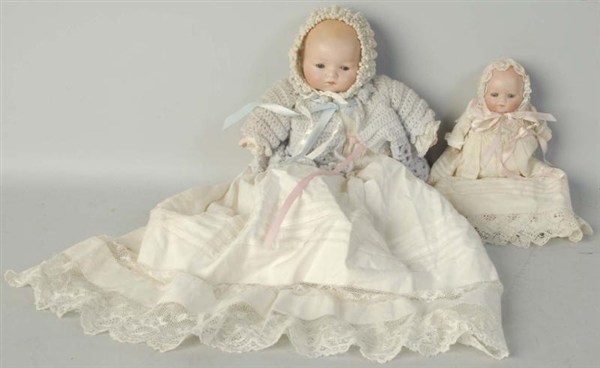 LOT OF 2: ANTIQUE BABY DOLLS.                     