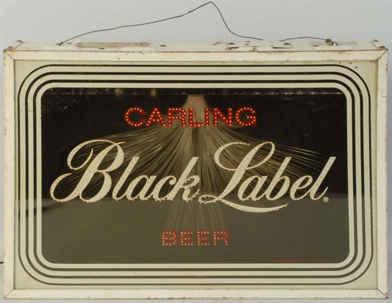 1960S-70S BLACK LABEL FIBER OPTIC SIGN.           