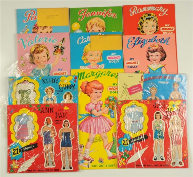 LOT OF 11: STAND-UP & MAGNETIC PAPER DOLLS.       