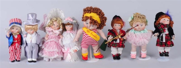 LOT OF 8: "CAMPBELL KID" DOLLS.                   