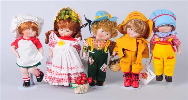 LOT OF 5: "CAMPBELL KID" DOLLS.                   