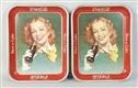 LOT OF 2: EARLY 1950S COCA-COLA SERVING TRAYS.    
