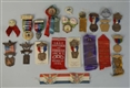 LOT OF ASSORTED FRATERNAL PINS & RIBBONS.         