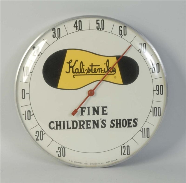ROUND FINE CHILDRENS SHOES THERMOMETER.          