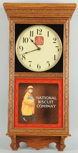 NATIONAL BISCUIT WALL CLOCK.                      