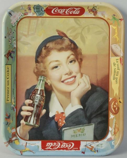 1950S FRENCH CANADIAN COCA-COLA TRAY.             