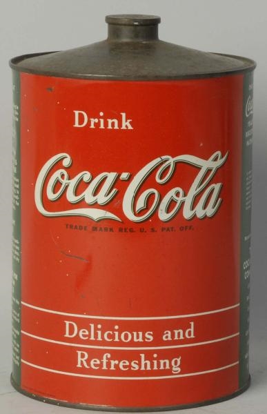 1940S COCA-COLA TIN LITHO GALLON SYRUP CAN.       