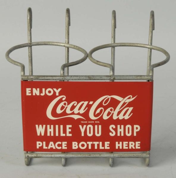 1950S COCA-COLA SHOPPING CART BOTTLE HOLDER.      