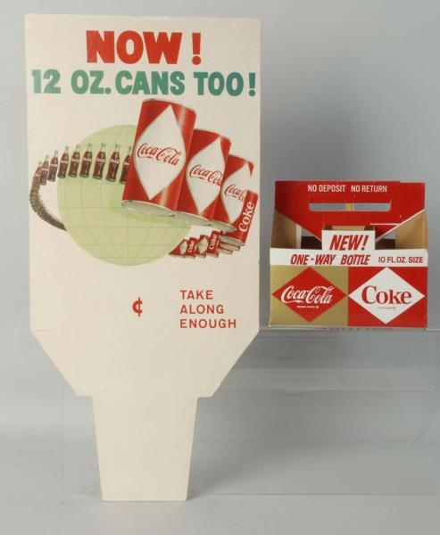 1960S COCA-COLA CARRIER & SIGN.                   