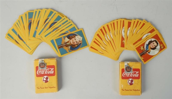 LOT OF 2: 1940S COCA-COLA DECK CARDS.             