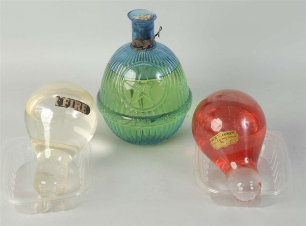 LOT OF 3: GLASS FIRE GRENADES.                    
