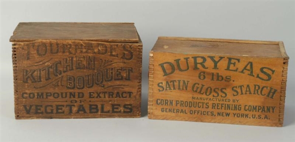 LOT OF 2: WOOD ADVERTISING BOXES.                 