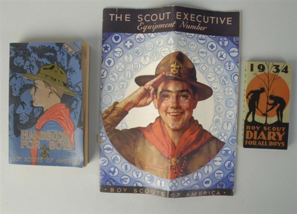 LOT OF 3: BOY SCOUT BOOKS.                        