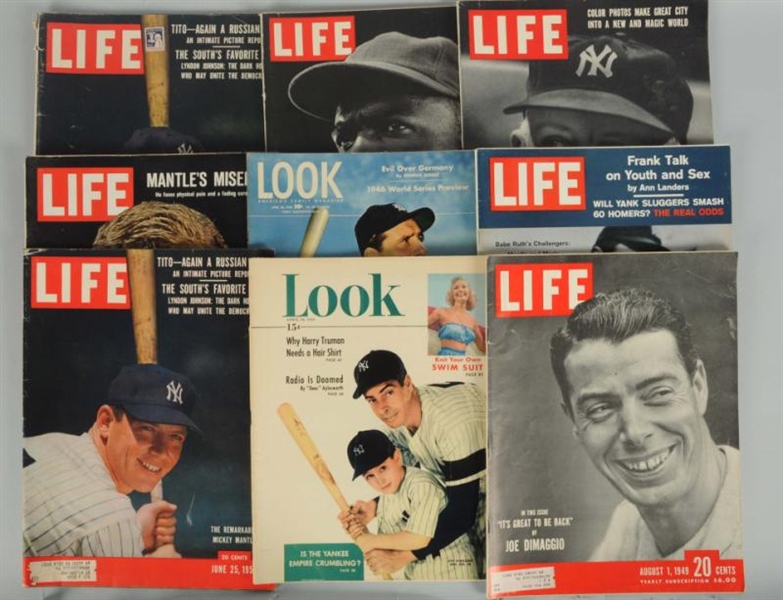 LOT OF ASSORTED LIFE AND LOOK MAGAZINES.          