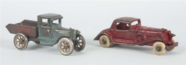 LOT OF 2: CAST IRON AMERICAN MADE VEHICLES.       