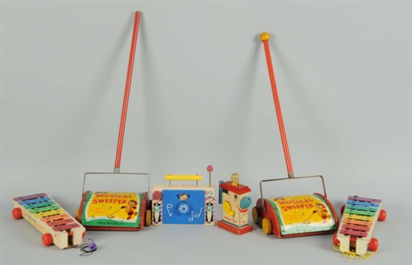 LOT OF 6: FISHER PRICE MUSICAL TOYS.              