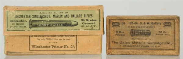 BOX OF 50 .32-44 SMITH & WESSON GALLERY.          