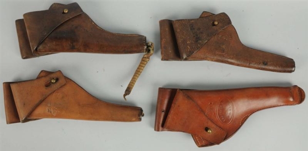 LEATHER PISTOL HOLSTERS.                          