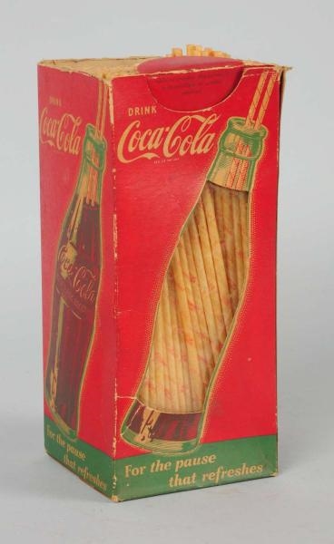1940S COCA-COLA STRAW BOX.                        