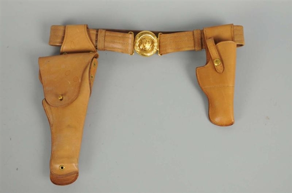 LEATHER BELT AND HOLSTERS.                        