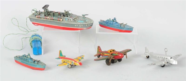 LOT OF 6: MILITARY TOYS.                          