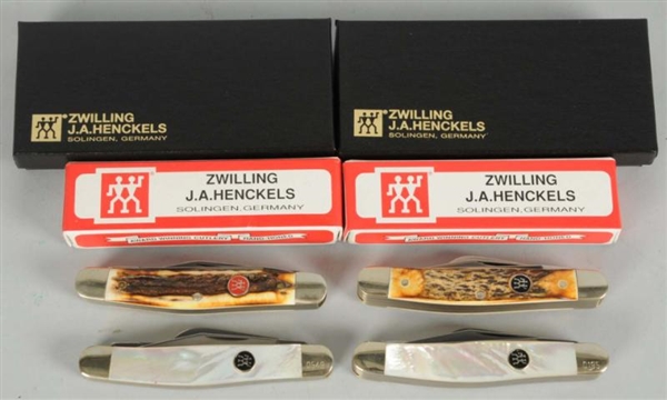 LOT OF 4: ZWILLING J.A. HENCKELS KNIVES.          