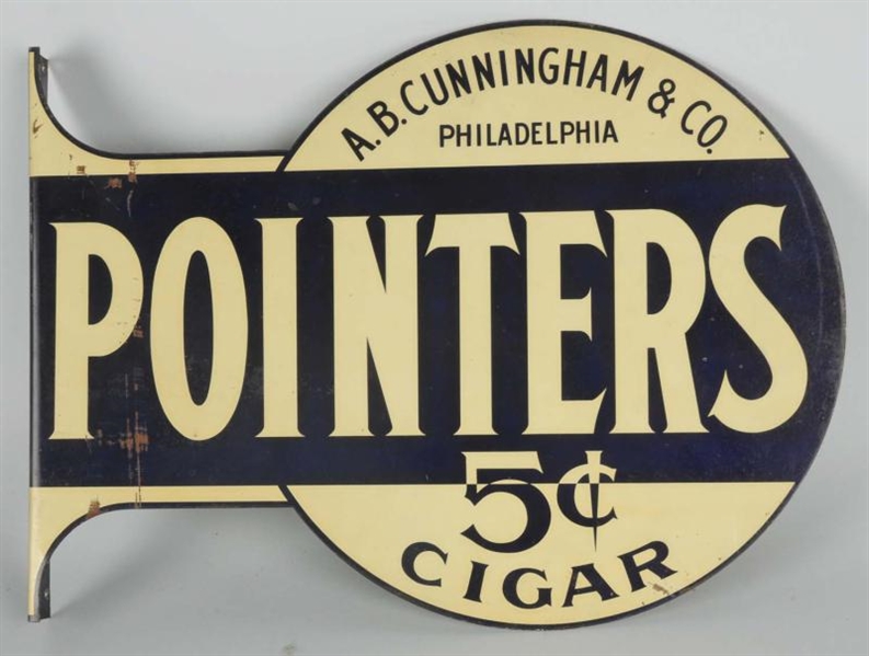 POINTERS CIGAR ADVERTISING FLANGE SIGN.           