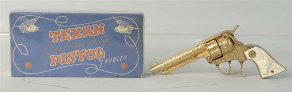 HUBLEY GOLD TEXAN CAP GUN.                        