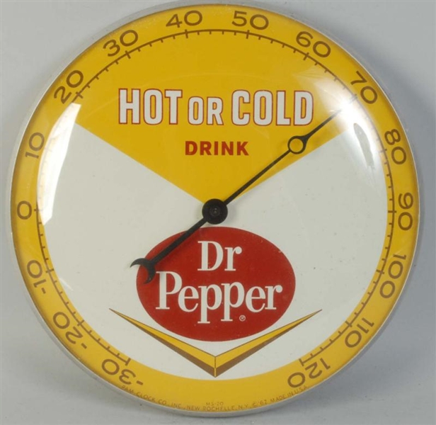 DR. PEPPER CLOCK THERMOMETER.                     
