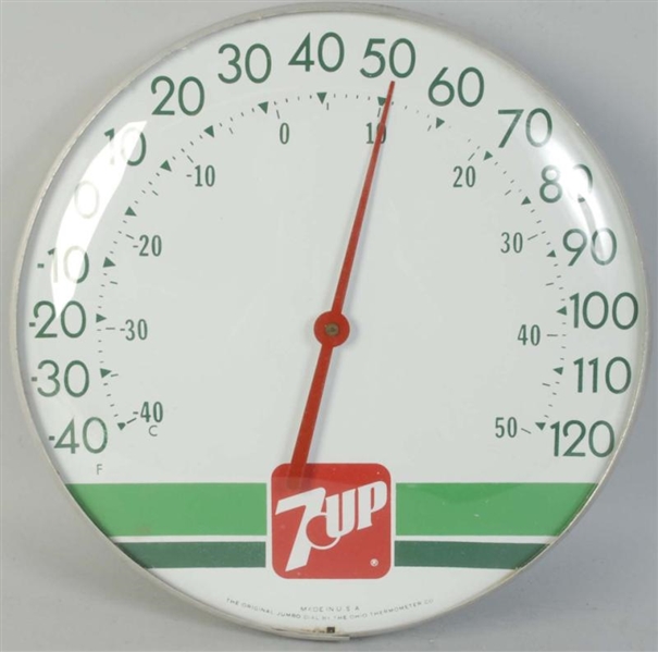 7-UP CLOCK THERMOMETER.                           
